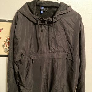 Black H&M divided windbreaker hoodie